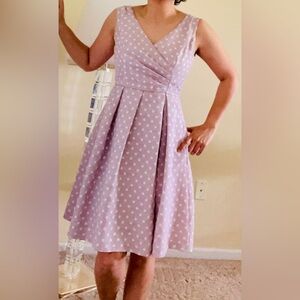 Adrianna Pappel size 4, in beautiful lavender color with white polka dots